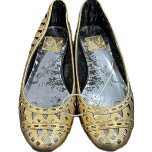 DV Dolce Vita Hazel Gold Leather Flats